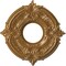 Ekena Millwork Attica PVC Medallion (Canopies up to 4 1/8"), 10"OD x 3 1/2"ID x 3/4"P, Metallic Vintage Gold CMP10ATDVG - alternate 1